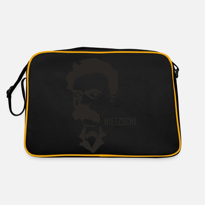 Nietzsche - Retro Tasche - Schwarz/Gold
