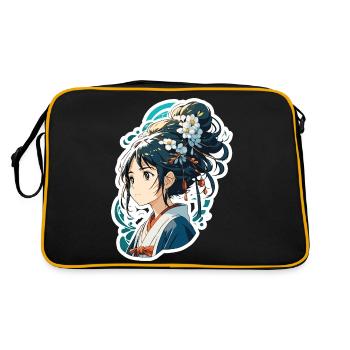 Anime / Bande dessinée / Japonais / Animation / Dessin animé - Sac Retro - noir/or - Dos