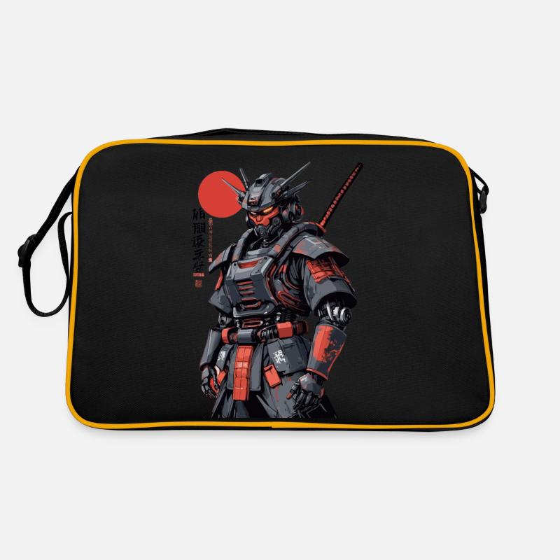 Samurai-Roboter Retro Tasche