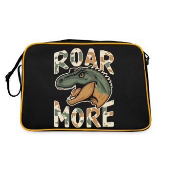 DINOSAUR TSHIRT, ROAR MORE - Retro Bag - black/gold - Back