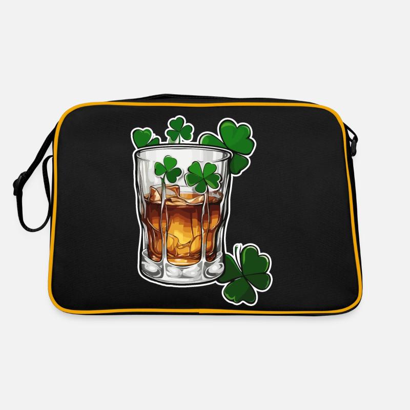 Shamrock / Whiskey / Alcohol / Happiness / Irish Pub Retro Bag