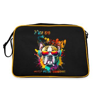 I'm so Funky. Keep your groove. Bulldog - Retro Bag - black/gold - Back