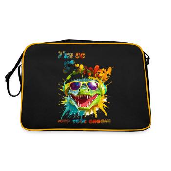 I'm so Funky. Keep your groove. Crocodile - Retro Bag - black/gold - Back