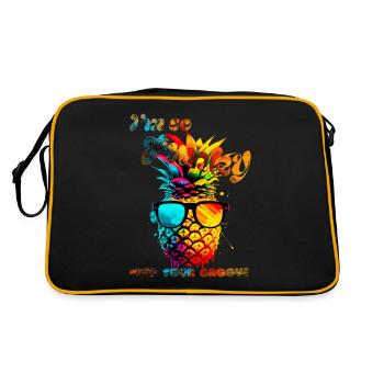 I'm so Funky. Keep your groove. Pineapple - Retro Bag - black/gold - Back