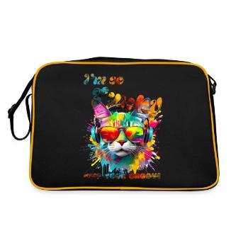I'm so Funky. Keep your groove. Cat - Retro Bag - black/gold - Back