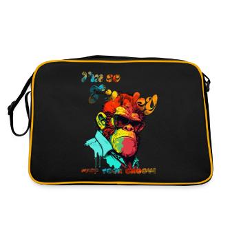 I'm so Funky. Keep your groove. Gorilla - Retro Bag - black/gold - Back