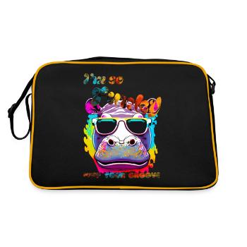 I'm so Funky. Keep your groove. Hippopotamus - Retro Bag - black/gold - Back