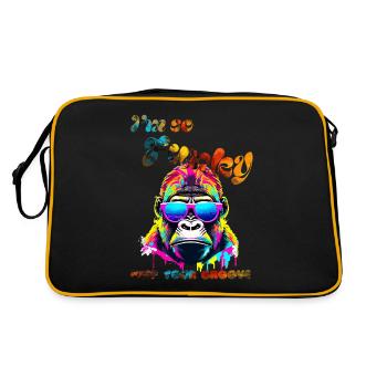 I'm so Funky. Keep your groove. Gorilla - Retro Bag - black/gold - Back