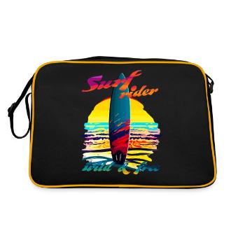 Surf rider. wild & free - Sac Retro - noir/or - Dos