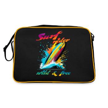 Surf rider. wild & free - Sac Retro - noir/or - Dos