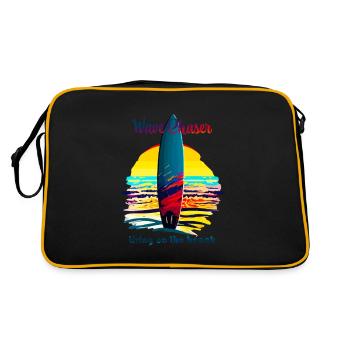 Wave chaser, living on the beach - Sac Retro - noir/or - Dos