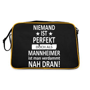 Mannheim Monnem Mannheimat - Sac Retro - noir/or - Dos