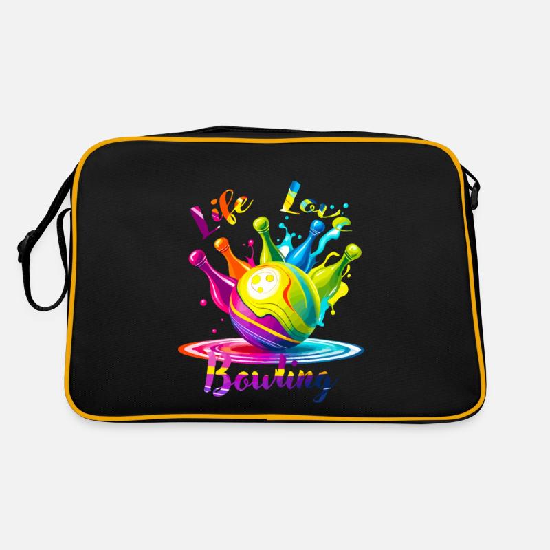 Leben Liebe Bowling Retro Tasche