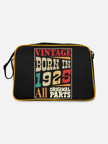 Vintage born in 1925 - Original parts - Sac Retro - noir/or - Dos