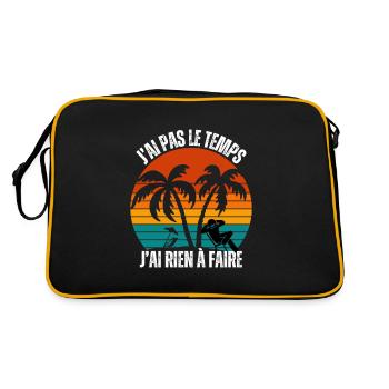 rien à faire t-shirt humour - Sac Retro - noir/or - Dos