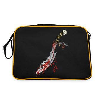 Dagger Knife Dagger Blood Desisn 904 W - Retro Bag - black/gold - Back