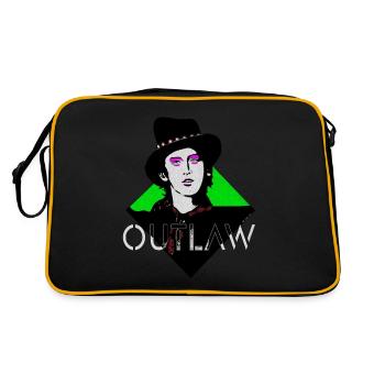 Der Gesetzlose Billy the Kid - Retro Tasche - Schwarz/Gold - Hinten