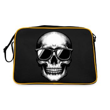 Skull Sunglasses T-Shirt Plain - Retro Bag - black/gold - Back