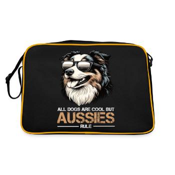 All Dogs are Cool Australian Shepherd Aussie - Retro Bag - black/gold - Back