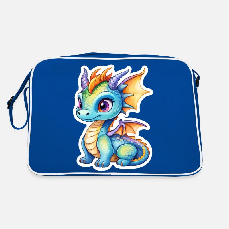 Drache Wasserfarben Retro Tasche