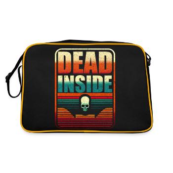 Dead Inside Skull Design Gothic Vintage Rockereon - Retro Bag - black/gold - Back