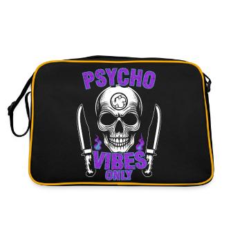 Crâne Psycho Vibes - Sac Retro - noir/or - Dos