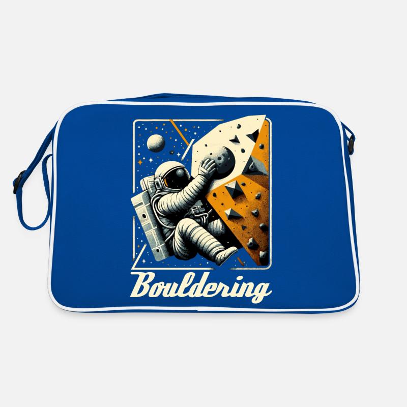 Bouldering Astronaut Spaceman Gift Retro Bag