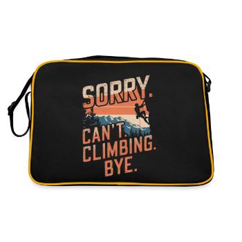 Climbing Free Climbing Rock Climbing Saying - Retro Bag - black/gold - Back