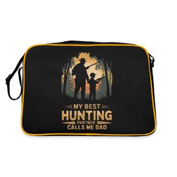 Père Fils Chasse Chasse Fête des pères - Sac Retro - noir/or - Dos