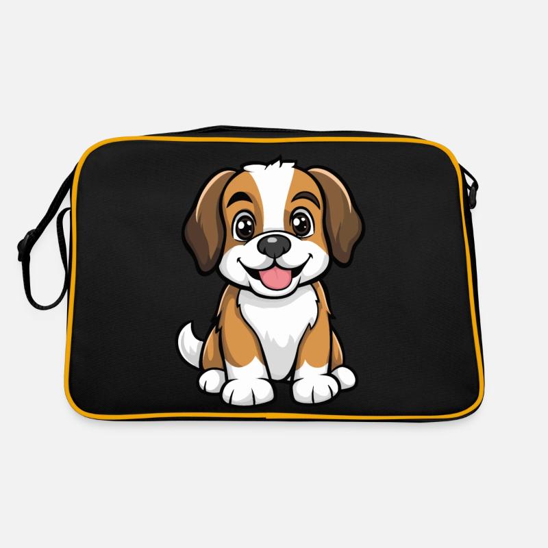 Saint Bernard Hund Comic Niedlich Retro Tasche
