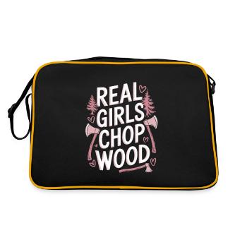 Bûcheron Bûcheron Coupeur de Bois Femmes - Sac Retro - noir/or - Dos