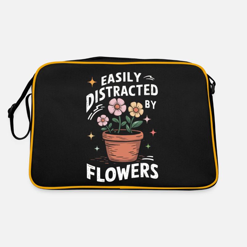 Garten Gartenarbeit Pflanzen Blumen Retro Tasche
