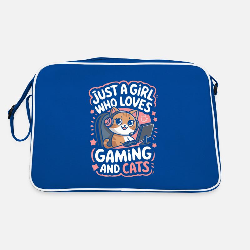 Console d’ordinateur de jeu fille chat Sac Retro