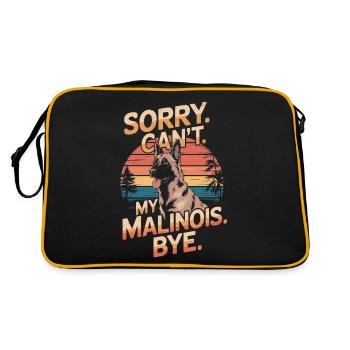 Berger Malinois Belge Dicton Vintage - Sac Retro - noir/or - Dos