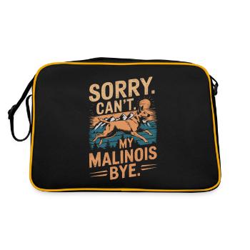 Berger Malinois Belge Dicton Vintage - Sac Retro - noir/or - Dos