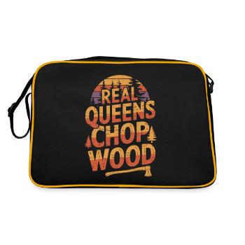 Bûcheron Bûcheron Coupeur de Bois Femmes - Sac Retro - noir/or - Dos