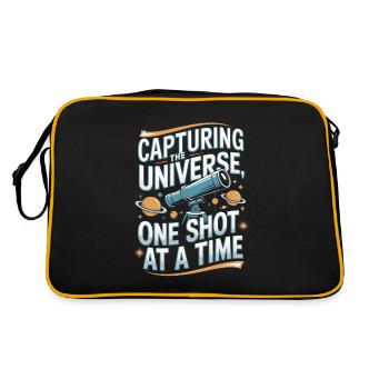 Telescope Astronomy Astrophotography - Retro Bag - black/gold - Back
