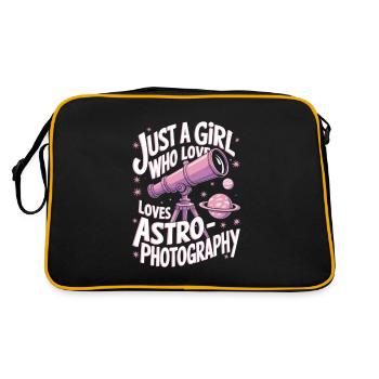 Astrophotography Telescope Astronomy Girls Women - Retro Bag - black/gold - Back