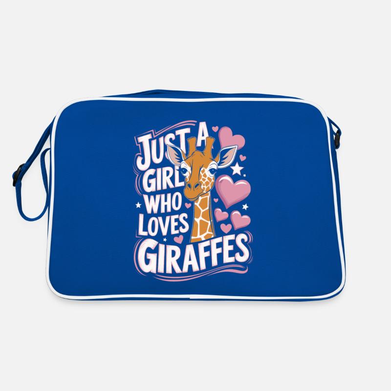 Giraffe Spruch Mädchen Retro Tasche