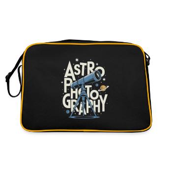 Astrophotography Telescope Astronomy - Retro Bag - black/gold - Back
