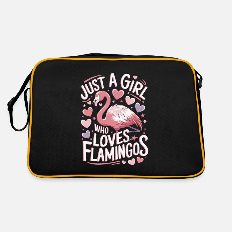 Flamingo lustiger Spruch Retro Tasche