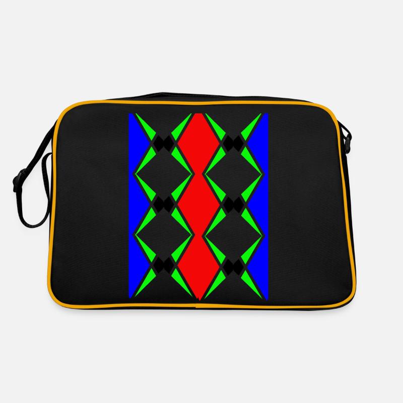 Design unique multicolore - Sac Retro - noir/or