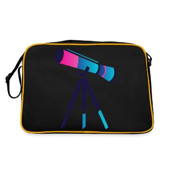 Flat and Colorful Telescope Design - Retro Bag - black/gold - Back
