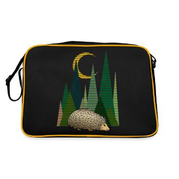 Igel - Retro Tasche - Schwarz/Gold - Hinten