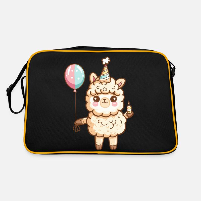 Alpaka Llama Geburtstag Comic Niedlich Retro Tasche