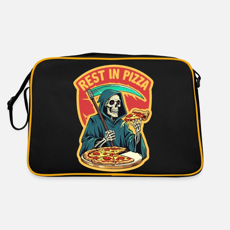 Ruhe in der Pizza Retro Tasche