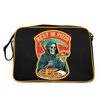 Rest in Pizza - Retro Bag - black/gold - Back
