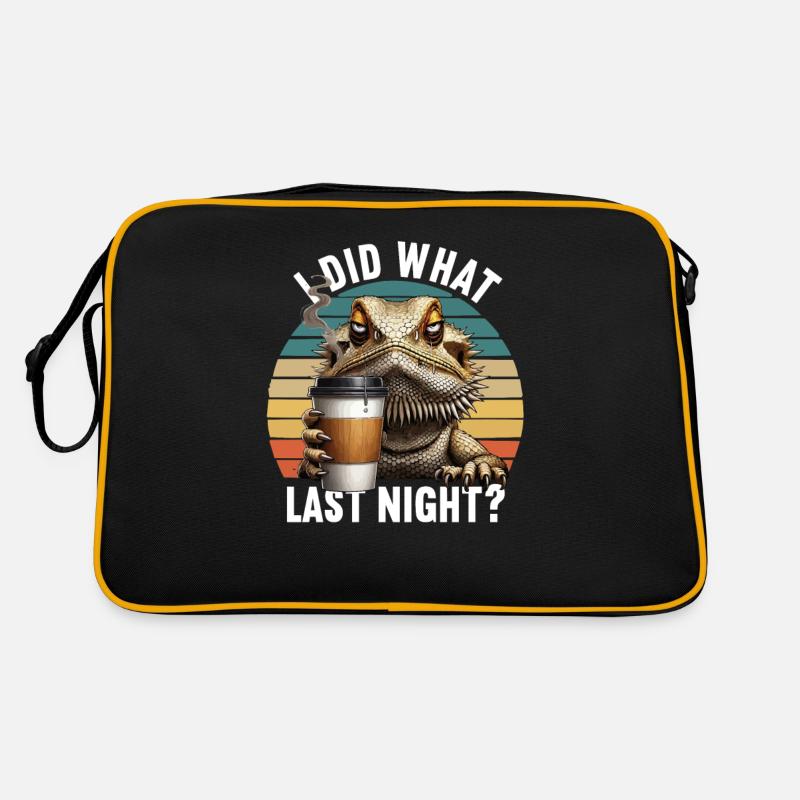 I Did What Last Night Bartagame Bartagamebesitzer Retro Tasche