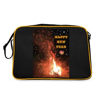 Bonne Année! Je vous souhaite une bonne année ! - Sac Retro - noir/or - Dos