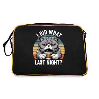J’ai fait ce que j’ai fait hier soir British Shorthair Cat - Sac Retro - noir/or - Dos